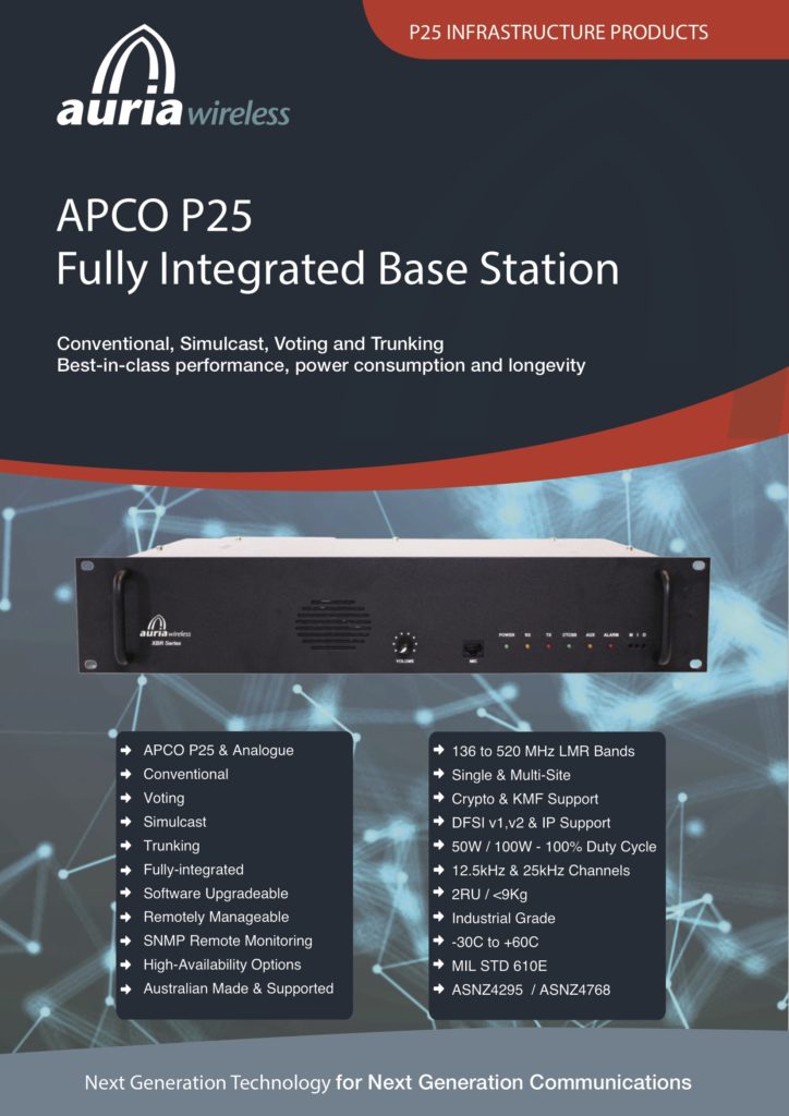 Auria Wireless P25 Integrated Base Station